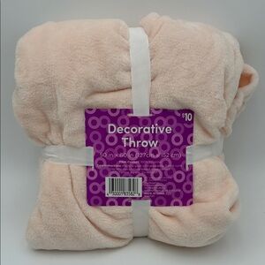 Soft Cream Decorative Throw Blanket 50” c 60”